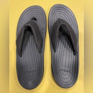 Men’s Black Crocs Flip Flops, size 13